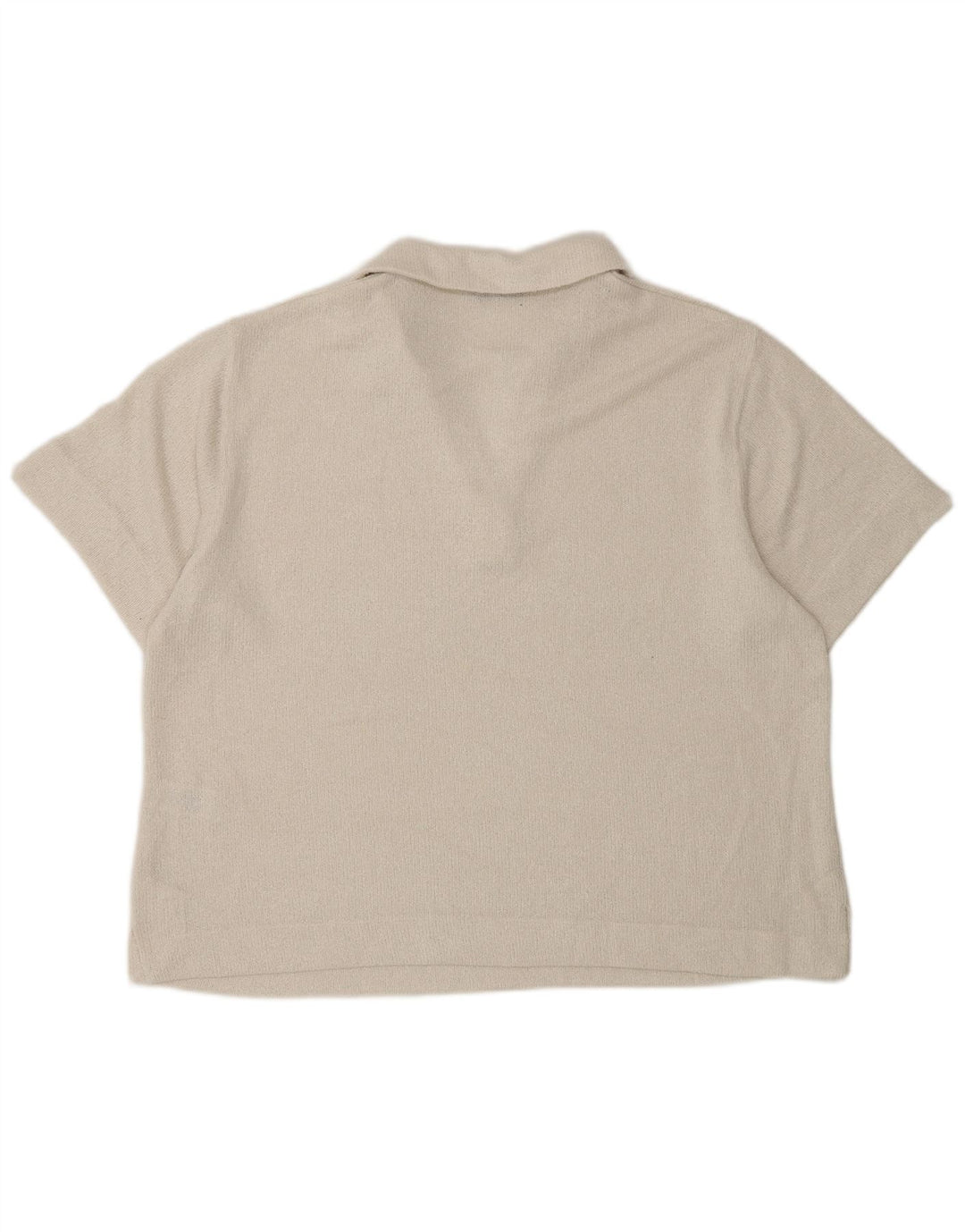 Marks & Spencer Damen Poloshirt UK 16 Large Off White Polyester