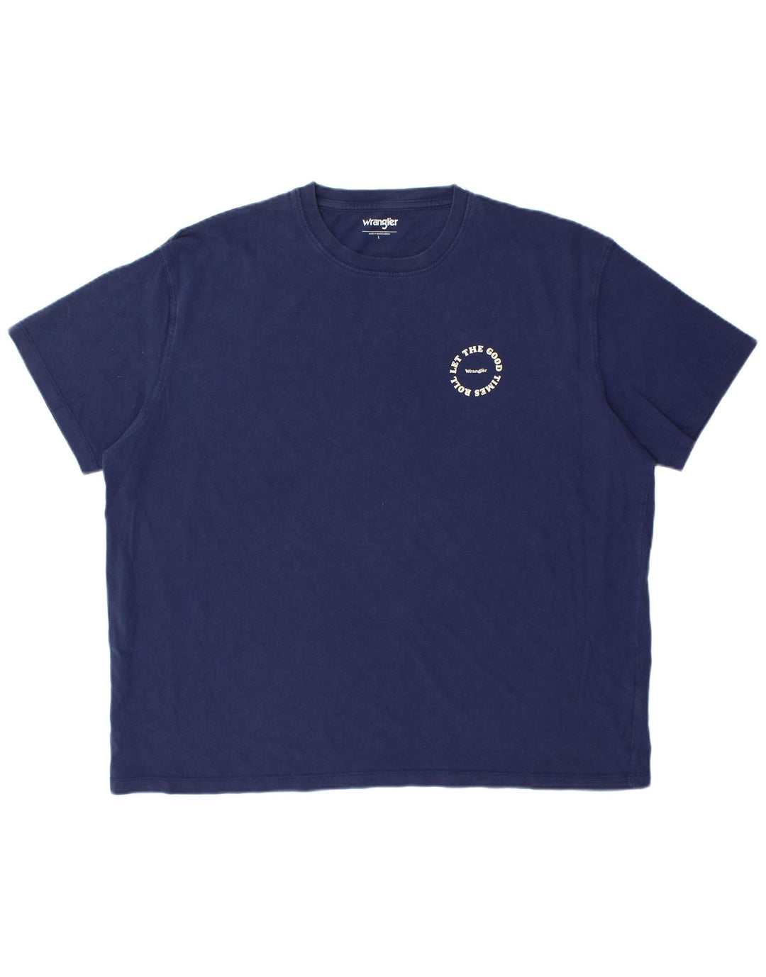 WRANGLER Herren T-Shirt Top Large Marineblau Baumwolle