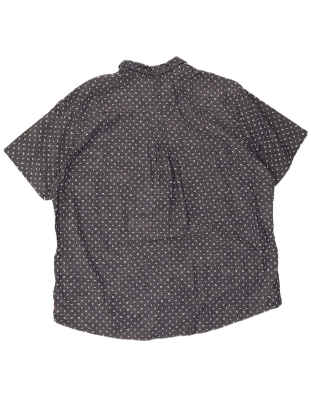Eddie Bauer Herren Kurzarmhemd 2XL Blau gepunktete Baumwolle