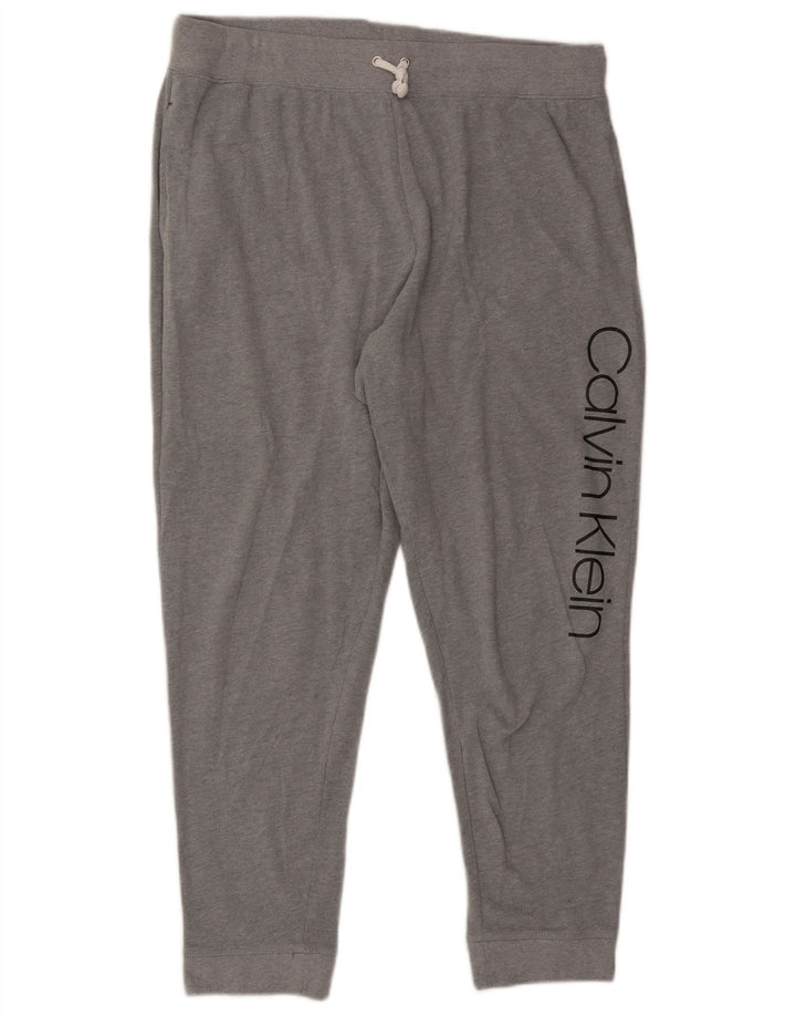 CALVIN KLEIN Damen Trainingshose Jogger UK 18 XL Grau meliert