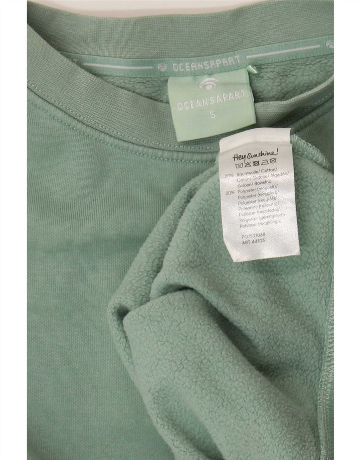 Oceansapart Damen Crop Oversized Sweatshirt Pullover UK 10 Small Grün
