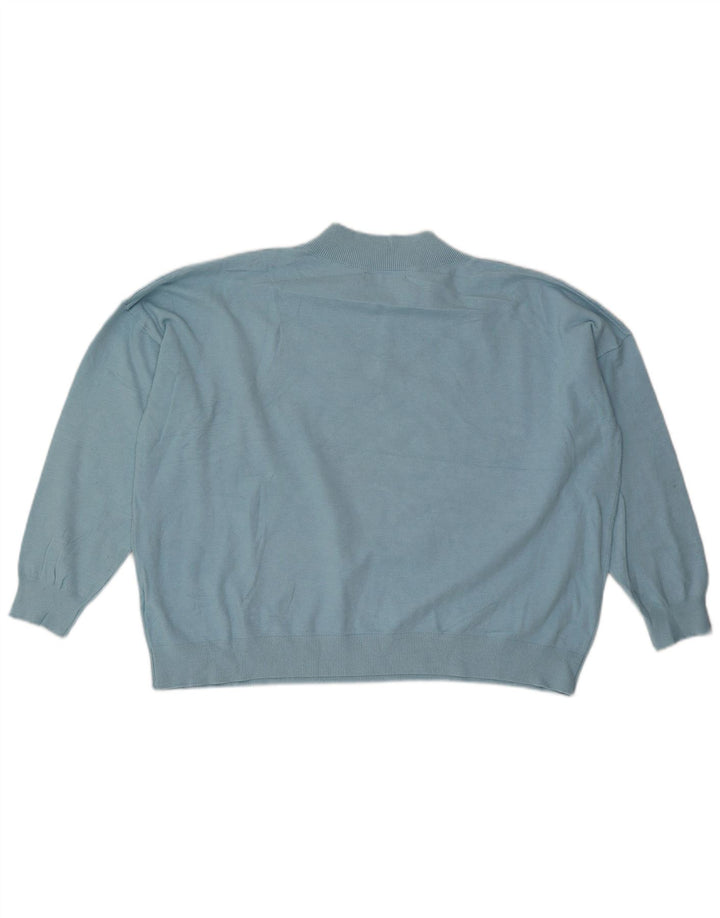 Marks & Spencer Damen-Pullover, übergroß, V-Ausschnitt, Gr. 18, XL, Blau