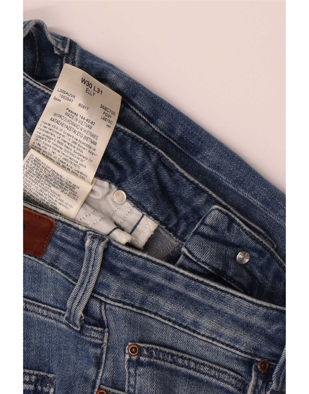 Lee Damen Elly Slim Jeans W30 L28 Blaue Baumwolle