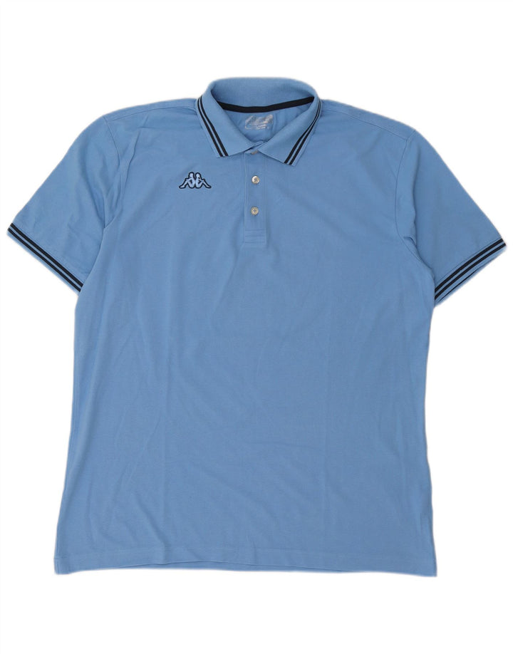 Kappa Herren Poloshirt 2XL Blau Baumwolle