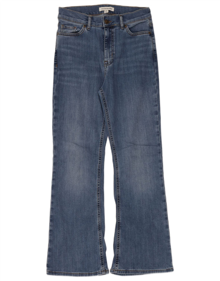 Marks & Spencer Damen Autograph Flared Jeans UK 10 Small W26 L30 Blau