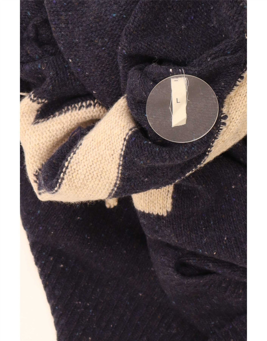 Franklin & Marshall Herren-Pullover mit Grafik, groß, Marineblau, Farbblock