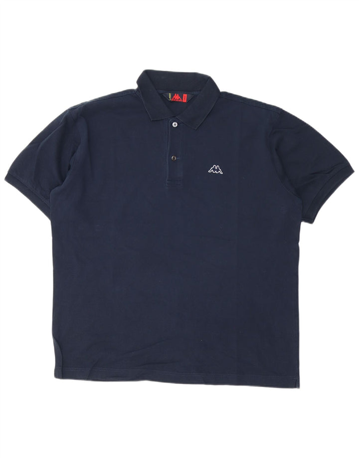 Kappa Herren-Poloshirt, große marineblaue Baumwolle