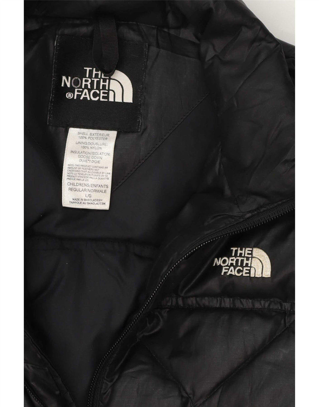 Wattierte Jacke für Mädchen von The North Face, 11–12 Jahre, Größe L, Schwarz, Polyester