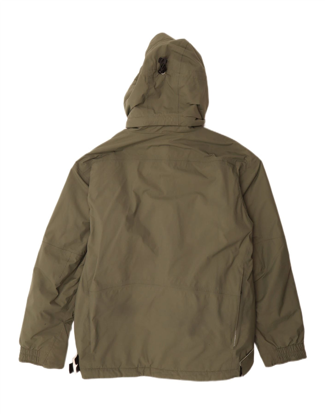 KAPPA Mens Hooded Windbreaker Jacket UK 42 XL Khaki Polyamide