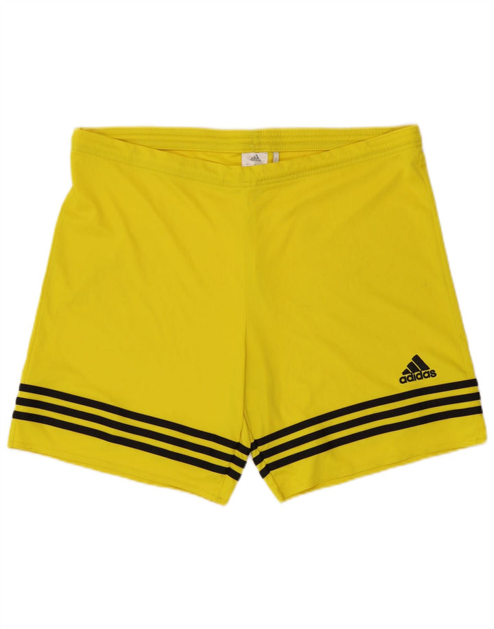 Adidas Herren Sportshorts, groß, gelb gestreift, Polyester
