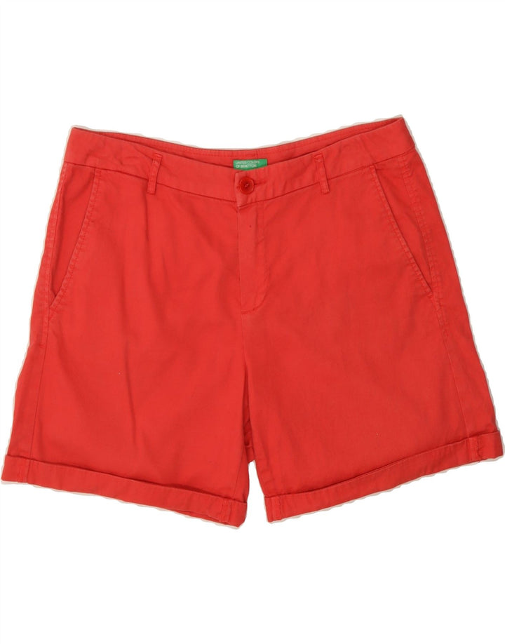 BENETTON Womens Chino Shorts Medium W30  Red Vintage Benetton and Second-Hand Benetton from Messina Hembry 