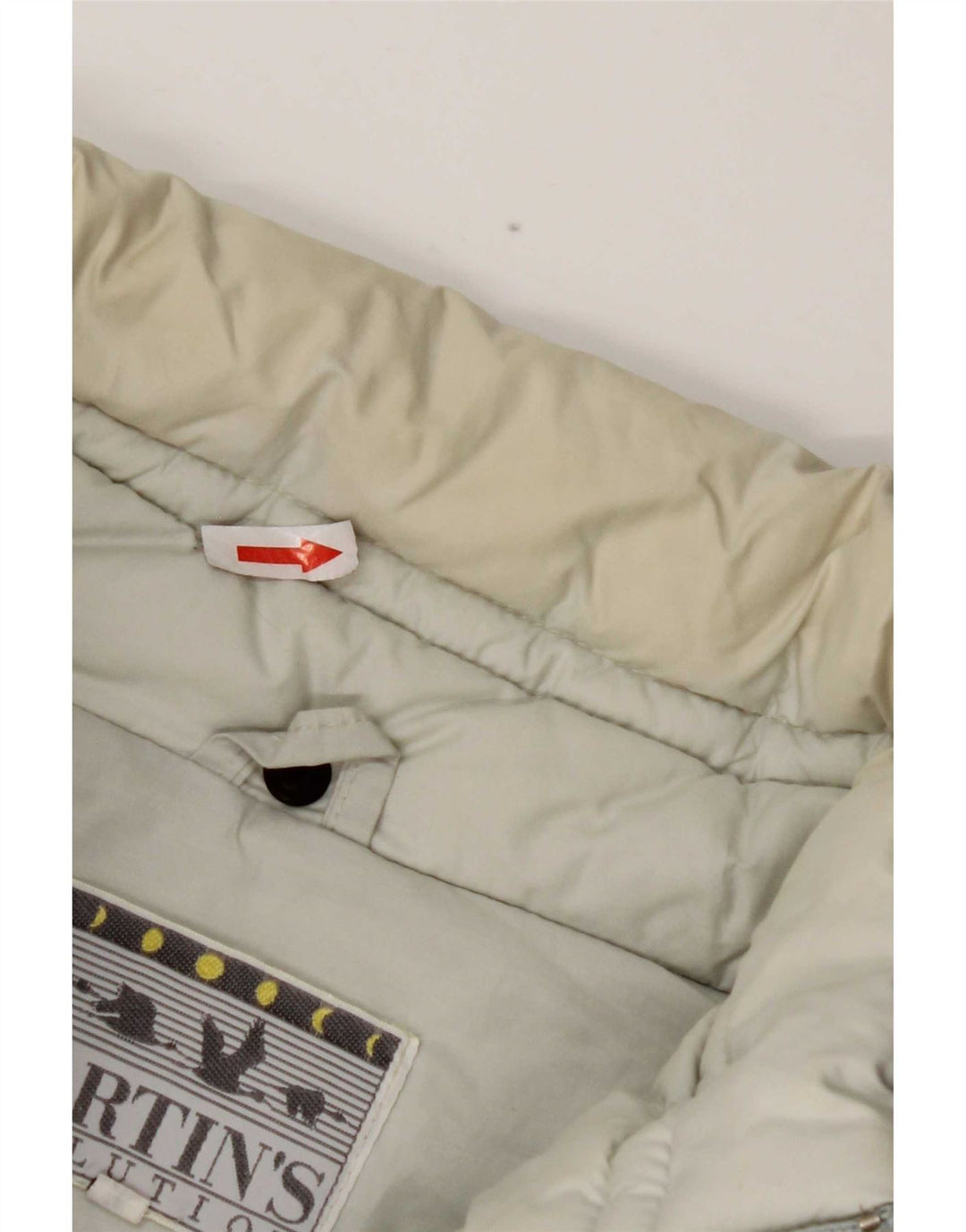 Martin's wattierte Herrenjacke UK 42 XL aus weißer Baumwolle