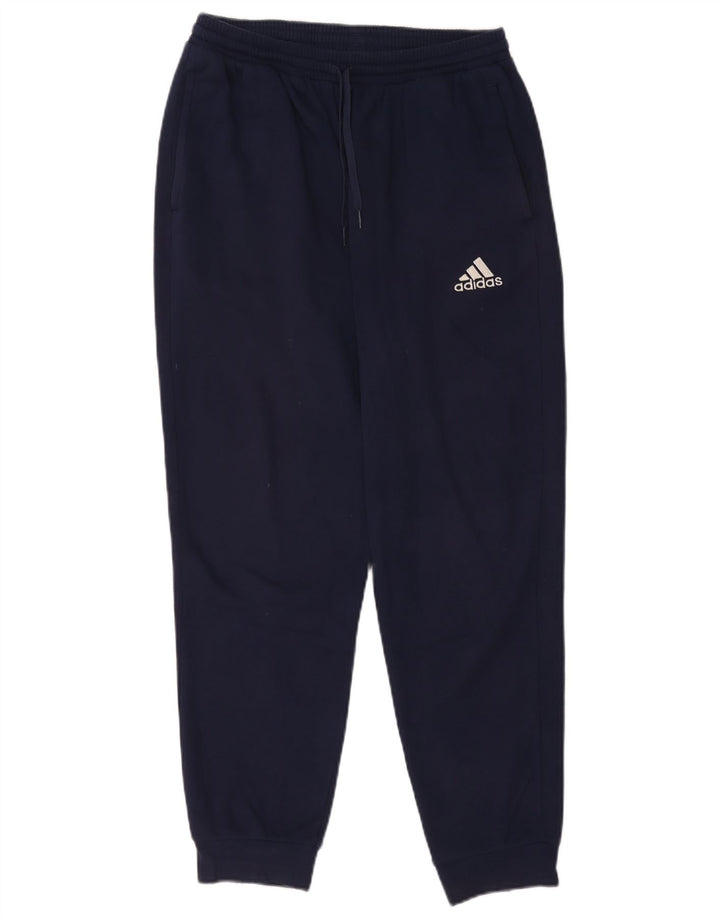 Adidas Herren-Trainingshose, Jogginghose, mittelblau, Baumwolle