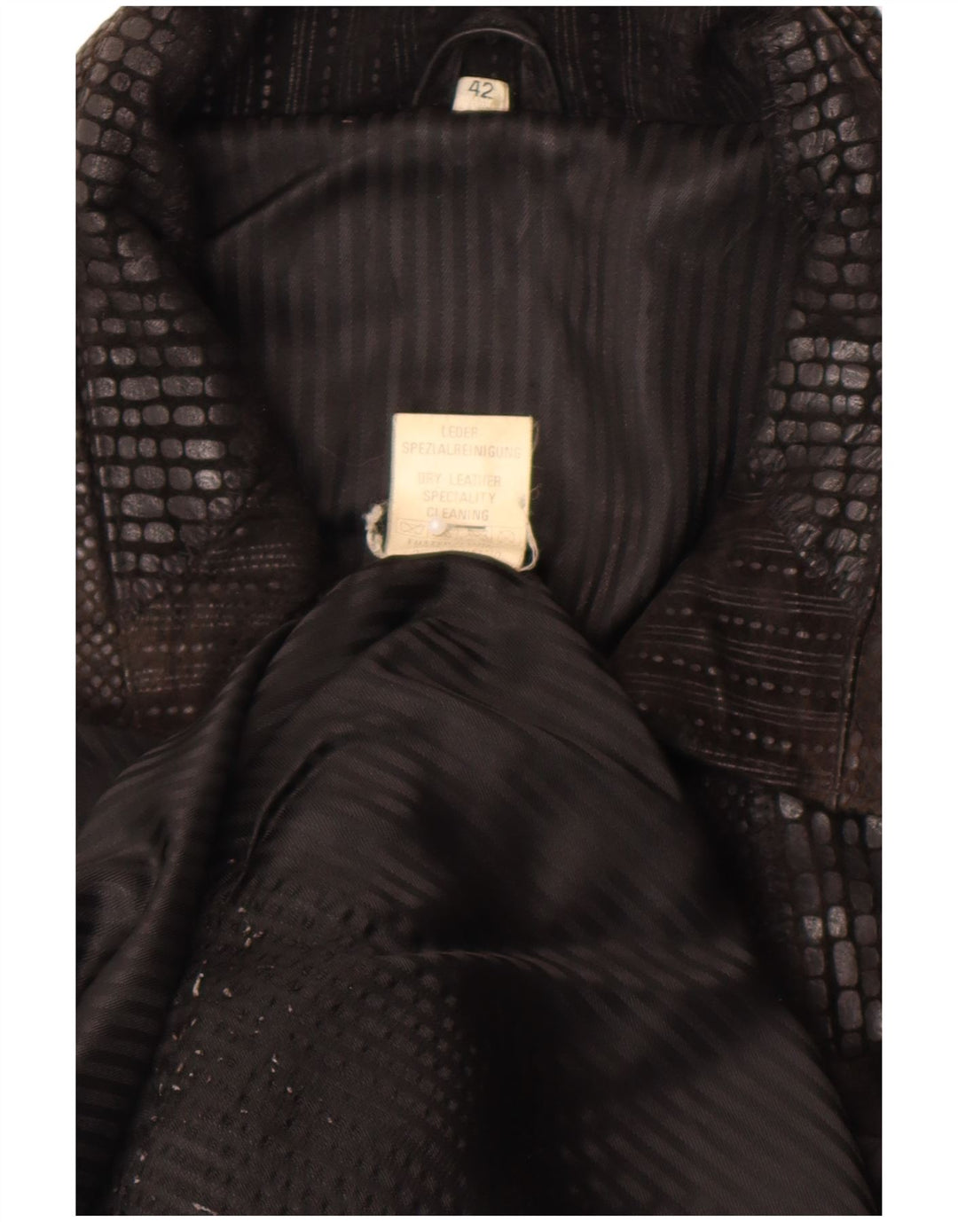 Vintage Damen Übergroßer Wildledermantel IT 42 Mittelbraunes Leder
