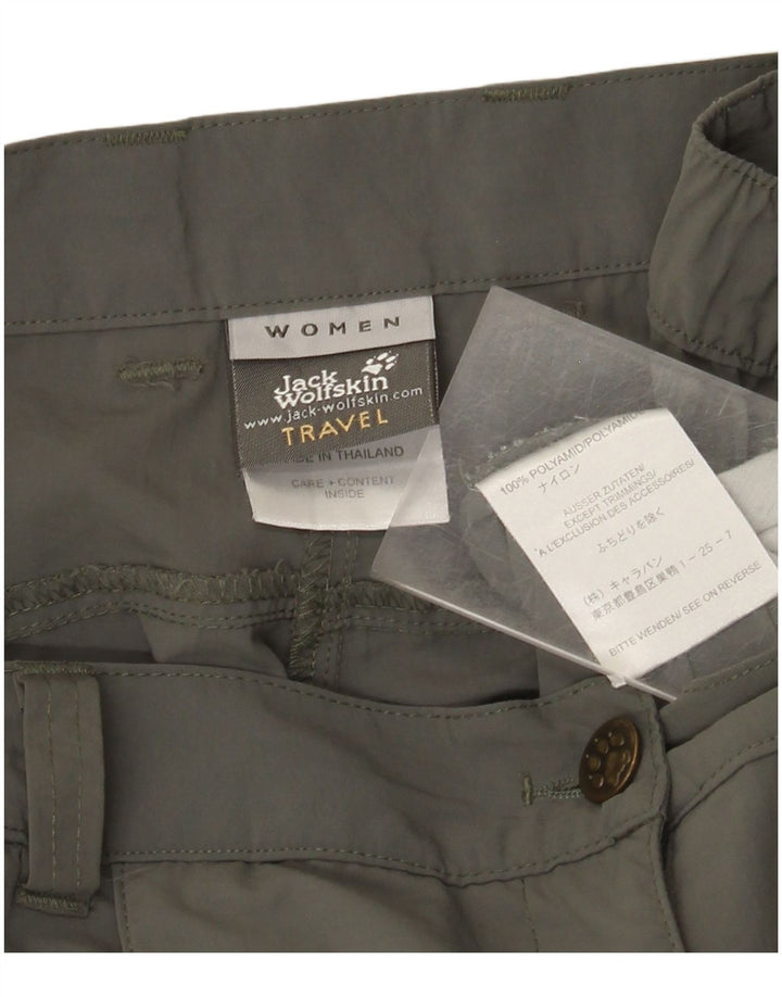 Jack Wolfskin Damen Cargo-Cropped-Hose W32 L23 Khaki Polyamid
