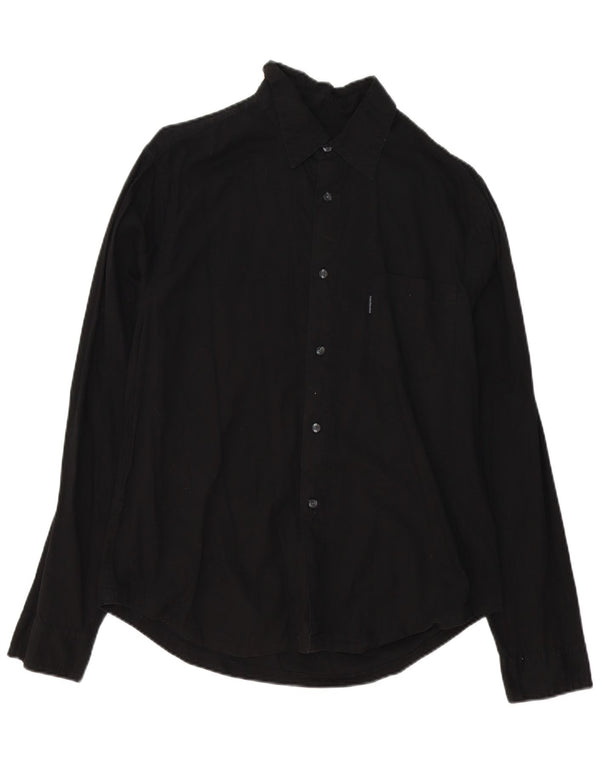 Calvin Klein Jeans Herrenhemd XL Schwarz Baumwolle