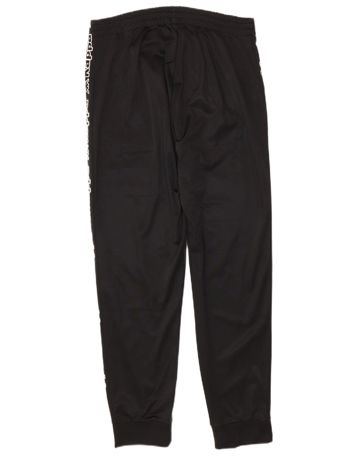 Kappa Herren-Trainingshose mit Grafik, Größe L, Schwarz, Polyester