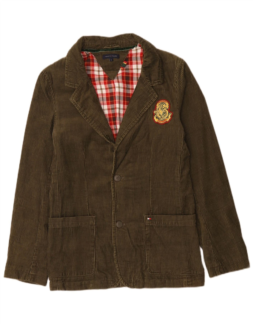 Tommy Hilfiger Cord-Blazer mit 2 Knöpfen für Jungen, 15–16 Jahre, Khaki