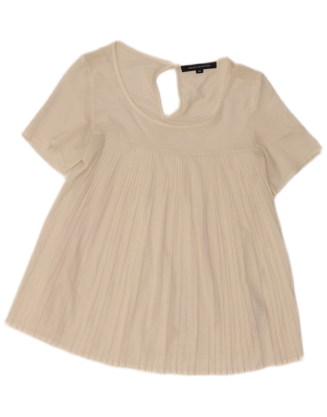 French Connection Damen-Blusenoberteil in Übergröße, UK 6, XS, Weiß, Polyester