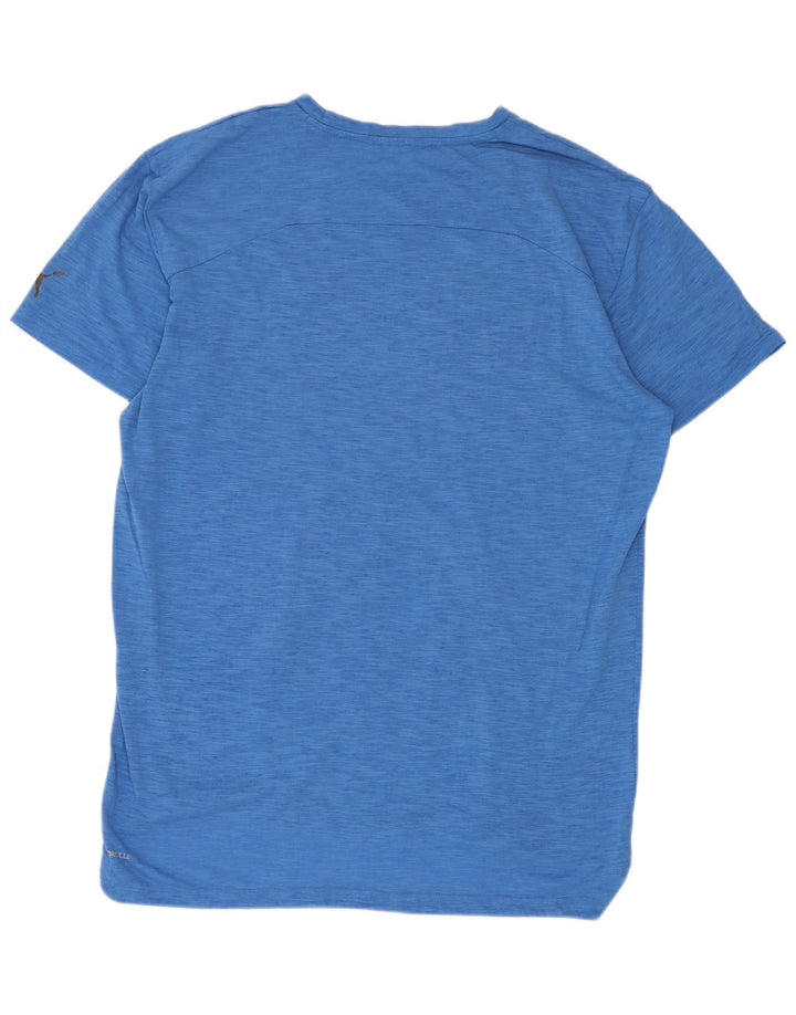 Puma Herren Grafik-T-Shirt-Oberteil Mittelblau