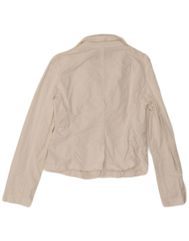 Armani Damen 3-Knopf-Blazerjacke UK 16 Large Weiß
