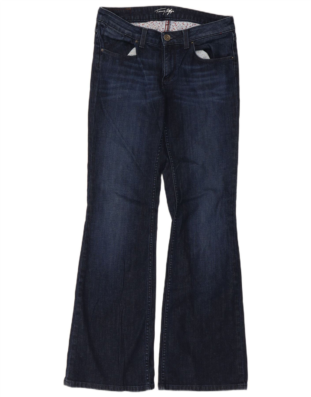 Tommy Hilfiger Damen Schlagjeans W29 L32 Blaue Baumwolle