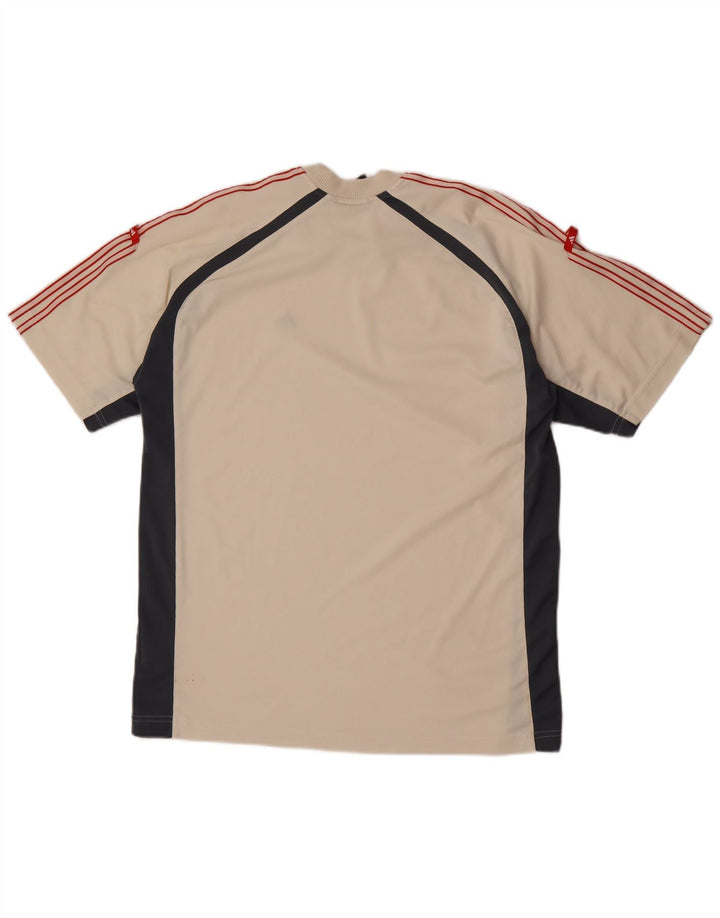 Adidas Herren T-Shirt Top Medium Beige Colourblock Polyester
