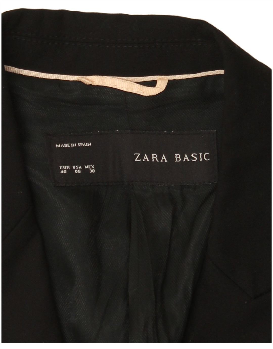 ZARA Womens 1 Button Blazer Jacket EU 40 Medium Black