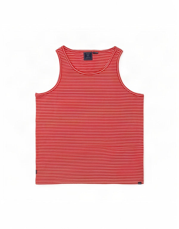 Superdry Damen-Trägershirt, UK-Größe 44, Größe L, rot gestreift, Baumwolle