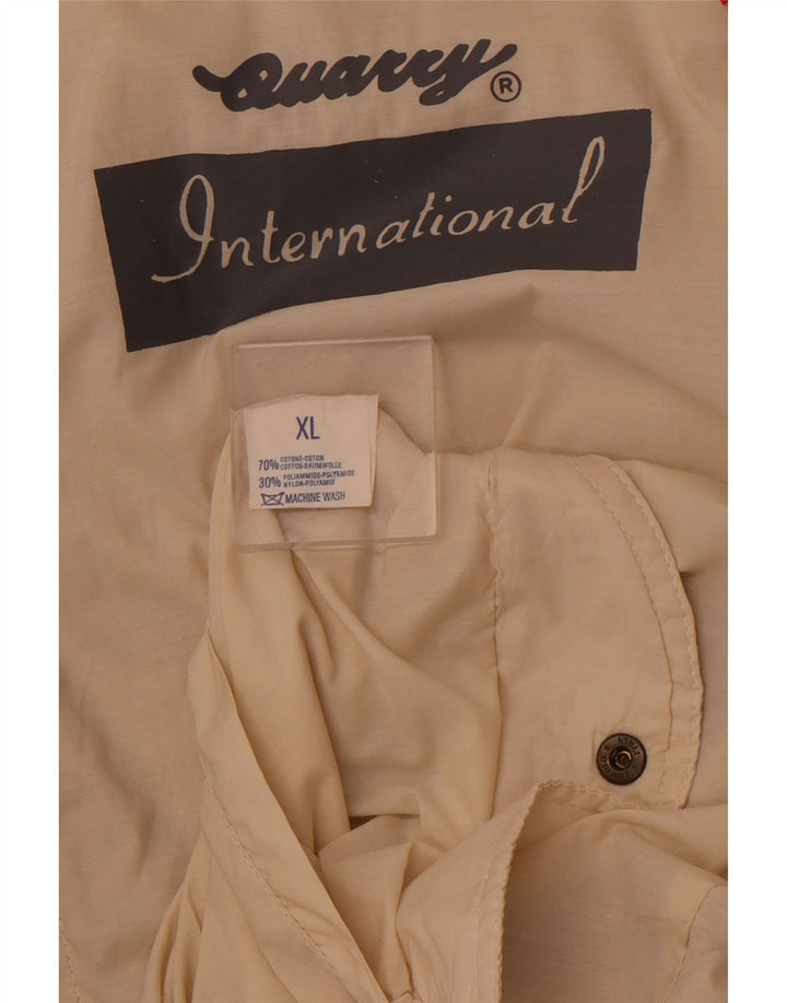 QUARRY Herren Graphic Reversible Jacke UK 42 XL Off White Cotton