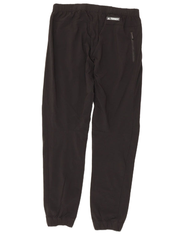 Adidas Damen Trainingshose Jogger UK 10 Small Schwarz Nylon