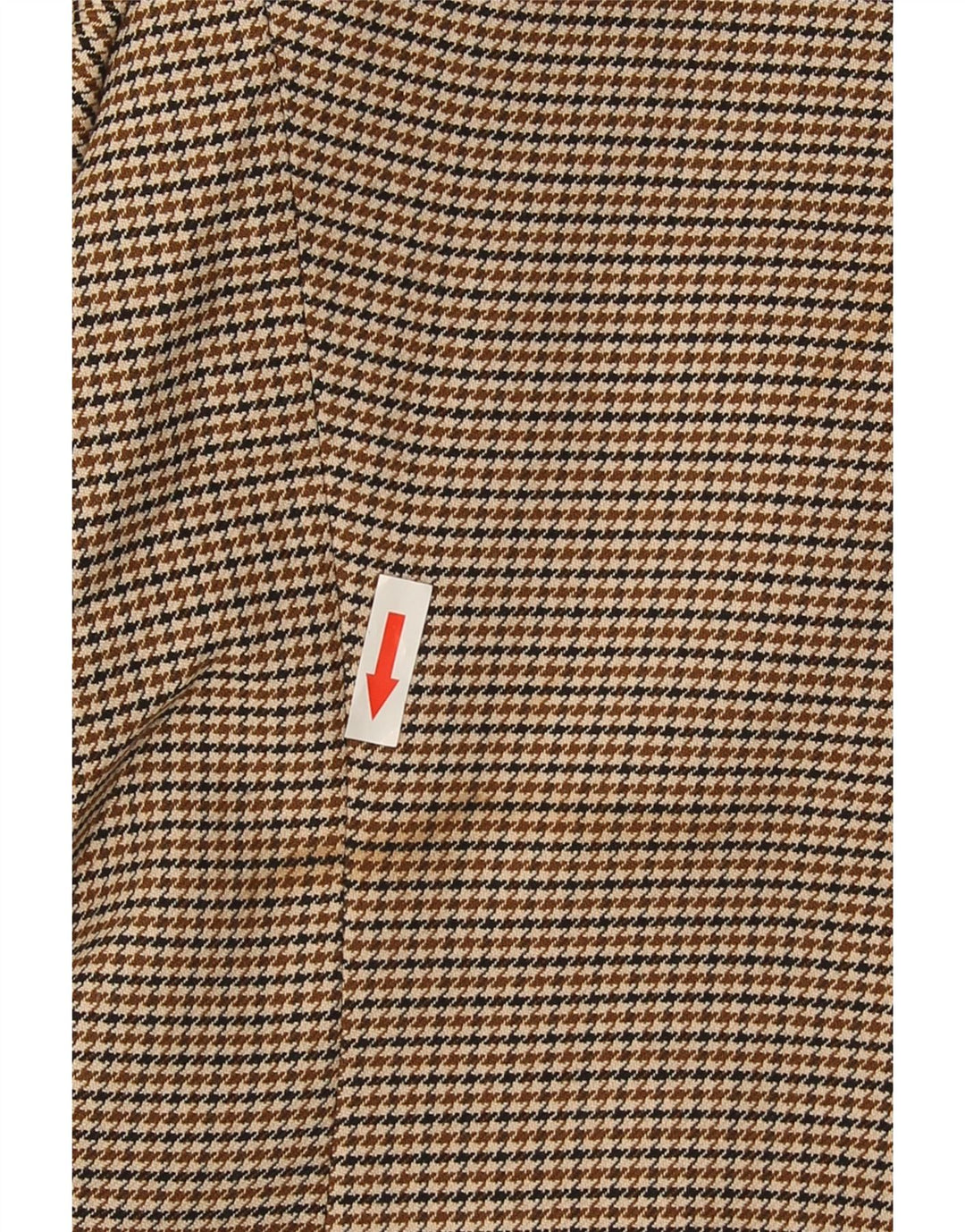 Zara Damen-Blazer mit 1 Knopf, EU 38, kleiner brauner Hahnentrittmuster