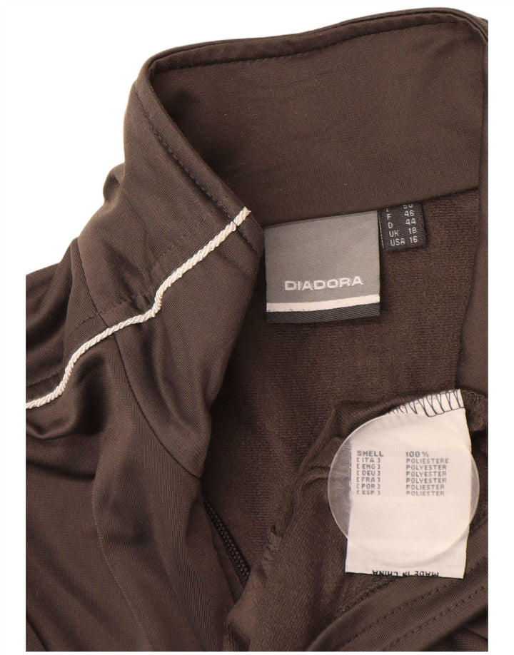 DIADORA Damen-Trainingsanzug-Oberteiljacke UK 18 XL Grau