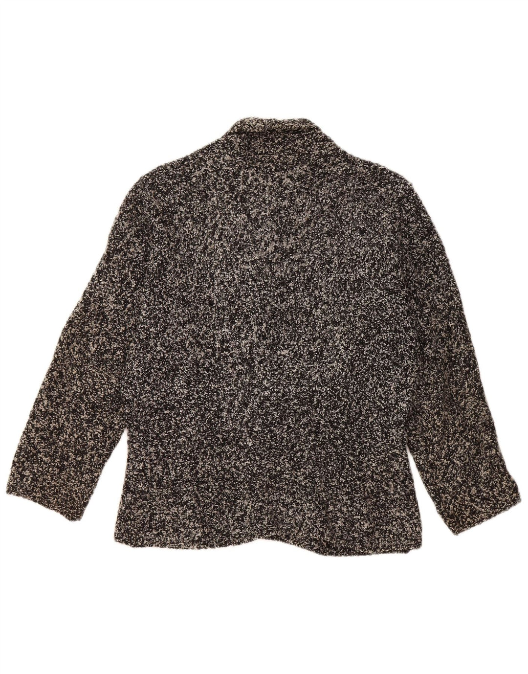 Marks & SPENCER Damen-Strickjacke, Gr. 12, mittelschwarz geflecktes Acryl