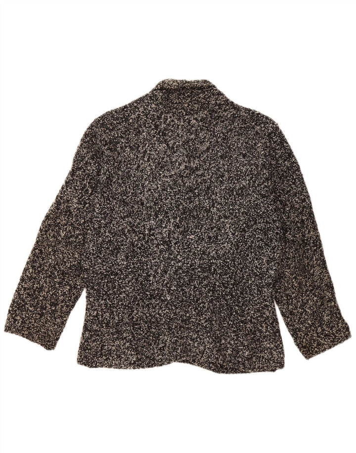 Marks & SPENCER Damen-Strickjacke, Gr. 12, mittelschwarz geflecktes Acryl