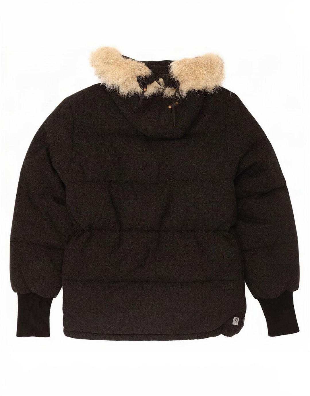 Moncler Herren-Jacke mit Kapuze, gepolstert, UK 36, kleine schwarze Wolle