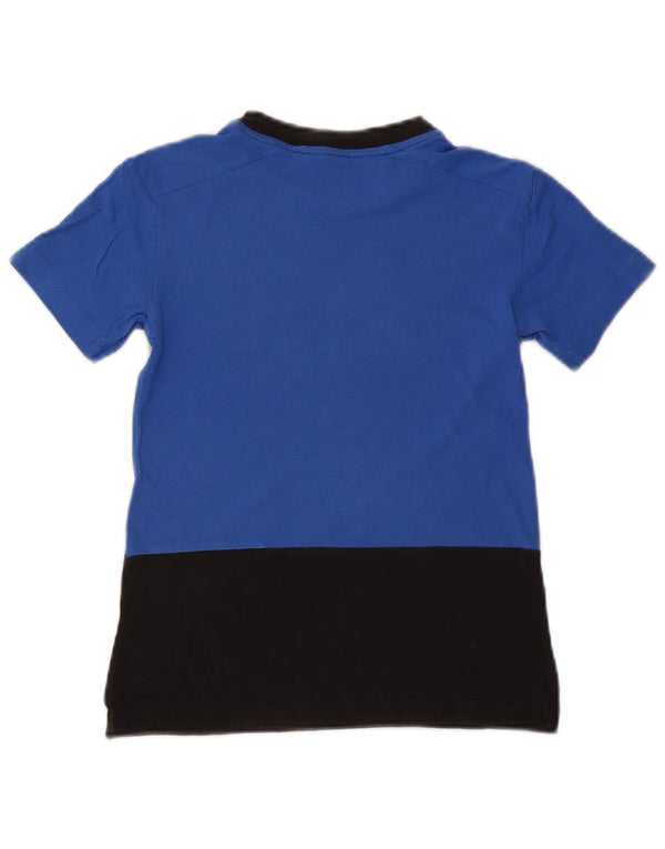 Adidas T-Shirt mit Grafik für Jungen, 11–12 Jahre, blaues Farbblockdesign