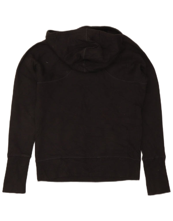 Reebok Womens Graphic Oversized Hoodie Pullover UK 6 XS Schwarz Baumwolle