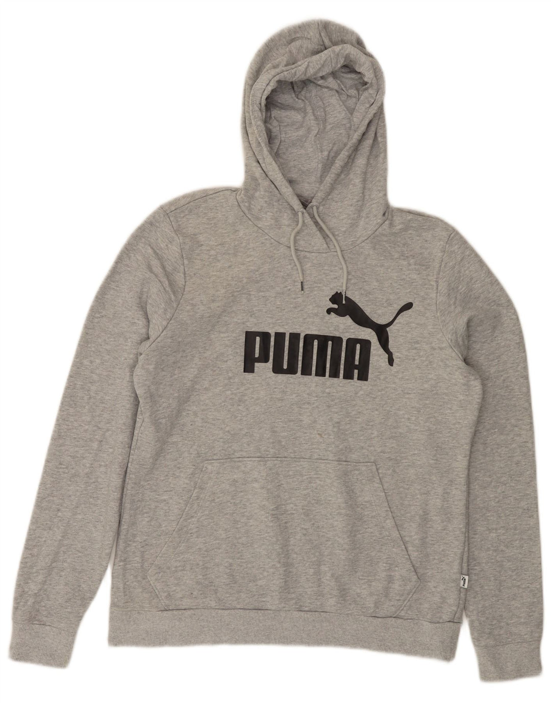 PUMA Damen Graphic Hoodie Pullover UK 16 Large Grau meliert