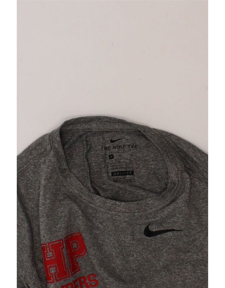NIKE Boys Riders Graphic T-Shirt Top 10-11 Years Medium  Grey Polyester Vintage Nike and Second-Hand Nike from Messina Hembry 