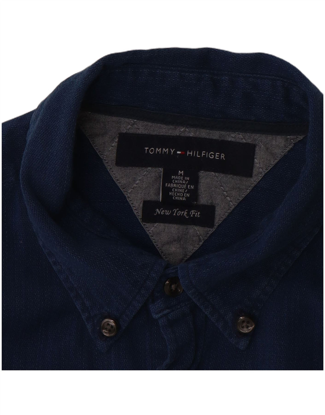 TOMMY HILFIGER Herren New York Fit Hemd mittelblaue Baumwolle