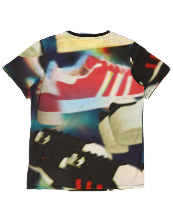 Adidas Damen Graphic T-Shirt Top UK 8 Small Mehrfarbiges Polyester