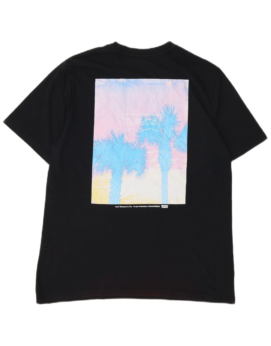 LEVI'S Herren Relaxed Fit Grafik-T-Shirt-Oberteil aus mittelschwarzer Baumwolle