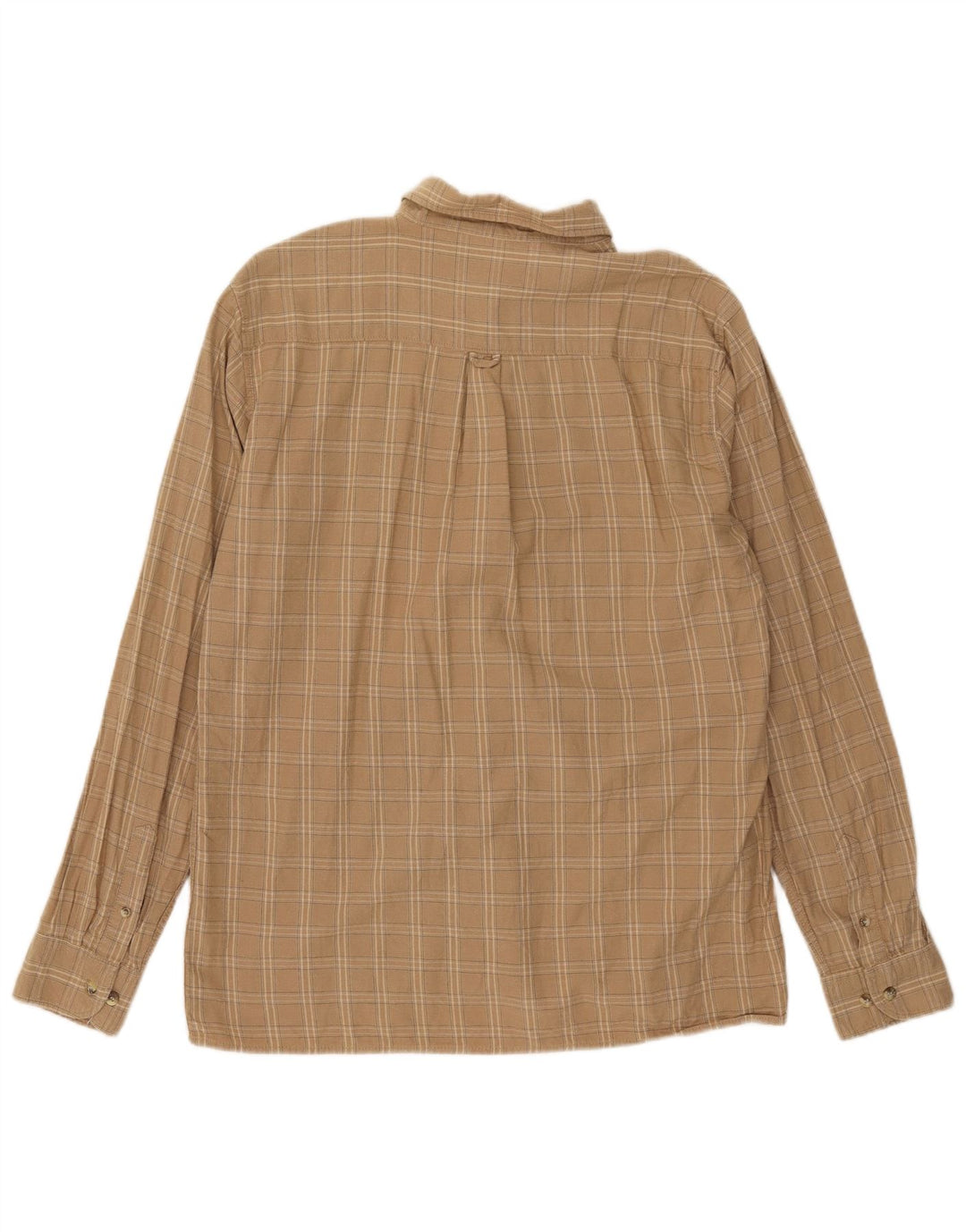 Lee Herren-Flanellhemd, groß, beige, kariert, Baumwolle