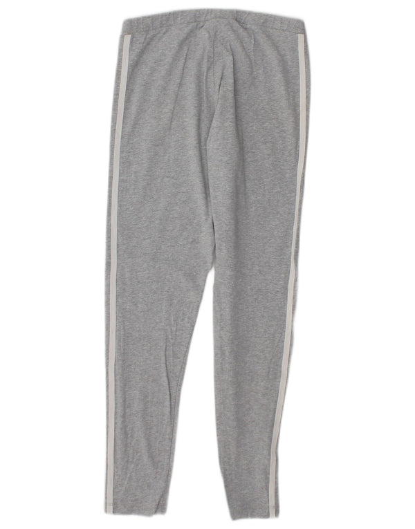 Adidas Damen Leggings UK 10 Small Graue Baumwolle