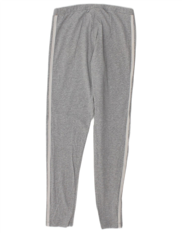Adidas Damen Leggings UK 10 Small Graue Baumwolle