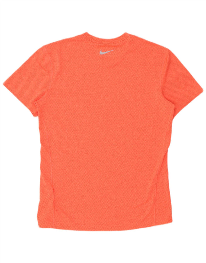 Nike Herren Dri Fit T-Shirt Top Mittelorange Polyester