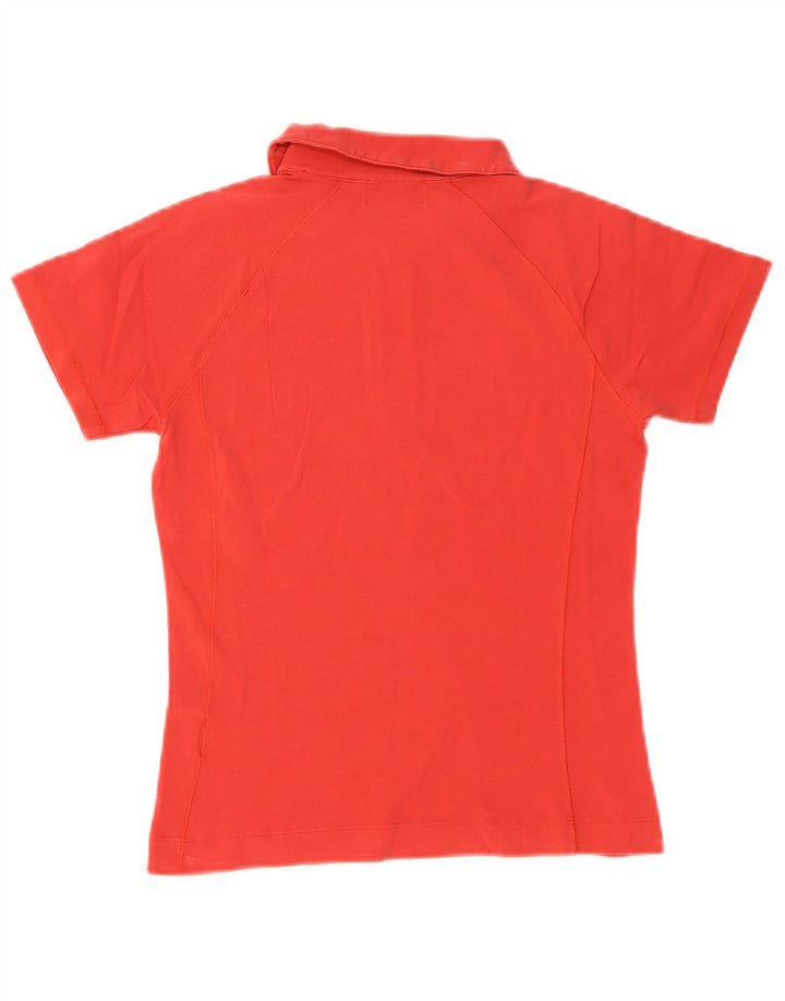 Sergio Tacchini Damen Poloshirt UK 12 Mittelrote Baumwolle