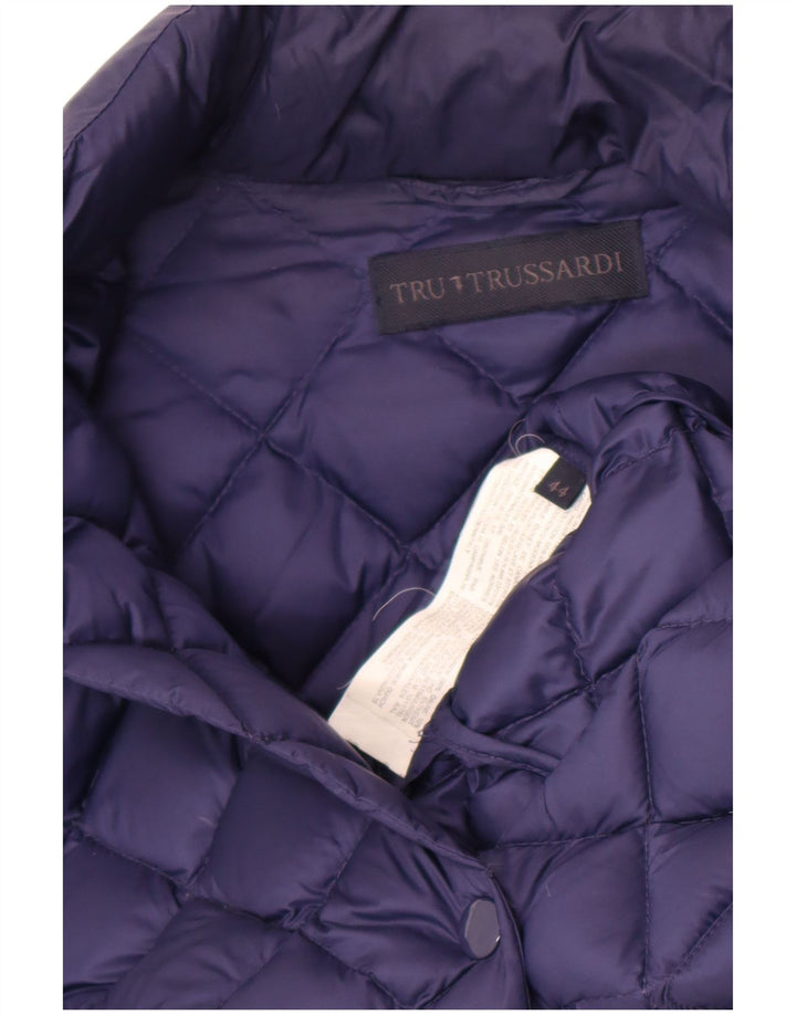 Trussardi Damen Wattierte Jacke IT 44 Medium Marineblau Polyamid