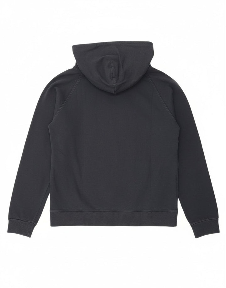 CONVERSE Womens Hoodie Jumper UK 14 Medium Navy Blue Cotton